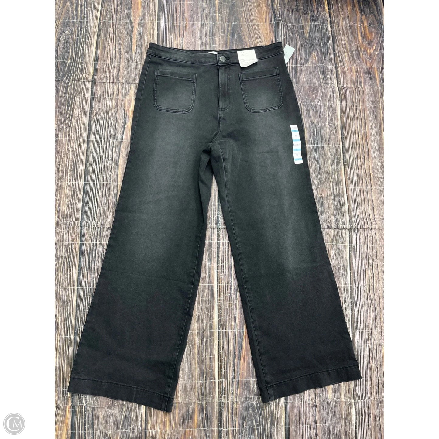 Jeans Wide Leg By Lc Lauren Conrad In Black Denim, Size: 16
