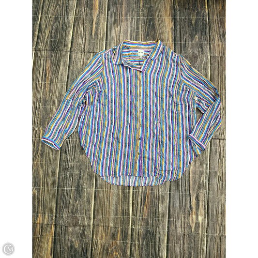 Top Long Sleeve By Nic + Zoe In Purple, Size: 1x