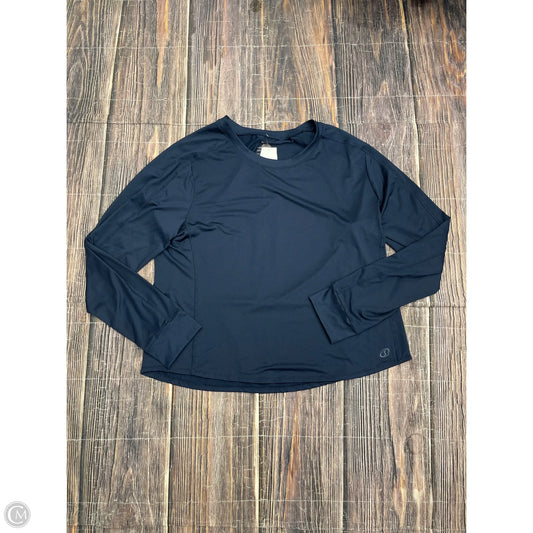 Athletic Top Long Sleeve Crewneck By Spalding In Navy, Size: 2x