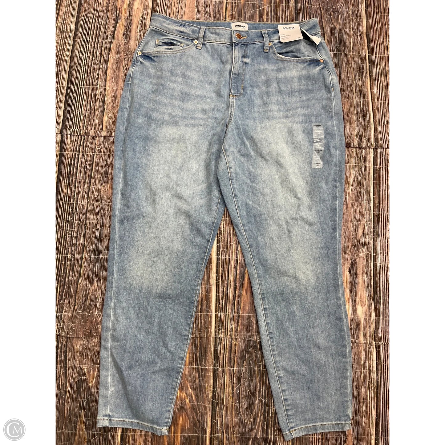 Jeans Skinny By Sonoma In Blue Denim, Size: 14