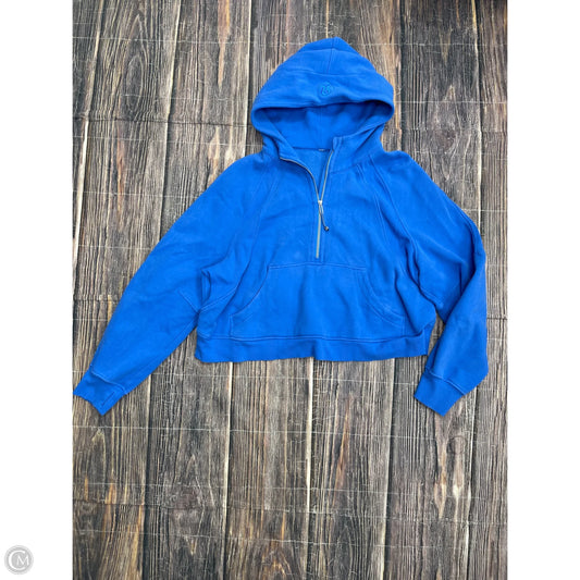 Athletic Sweatshirt Hoodie By Lululemon In Blue, Size: Xl