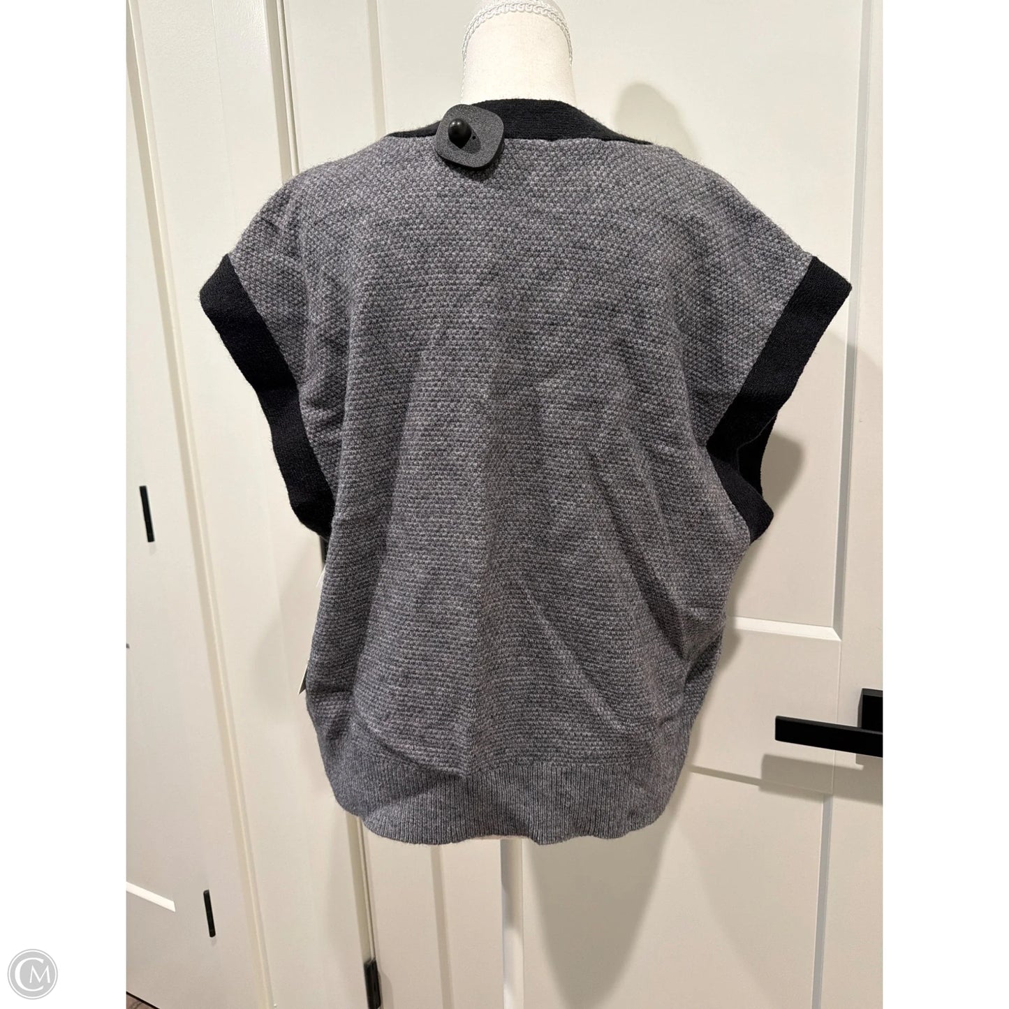 Sweater Cardigan By Ellen Tracy In Grey, Size: M