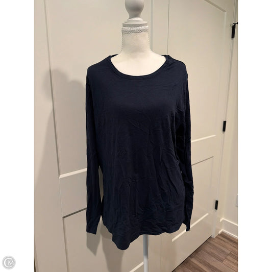 Top Long Sleeve Basic By Banana Republic In Navy, Size: Xl