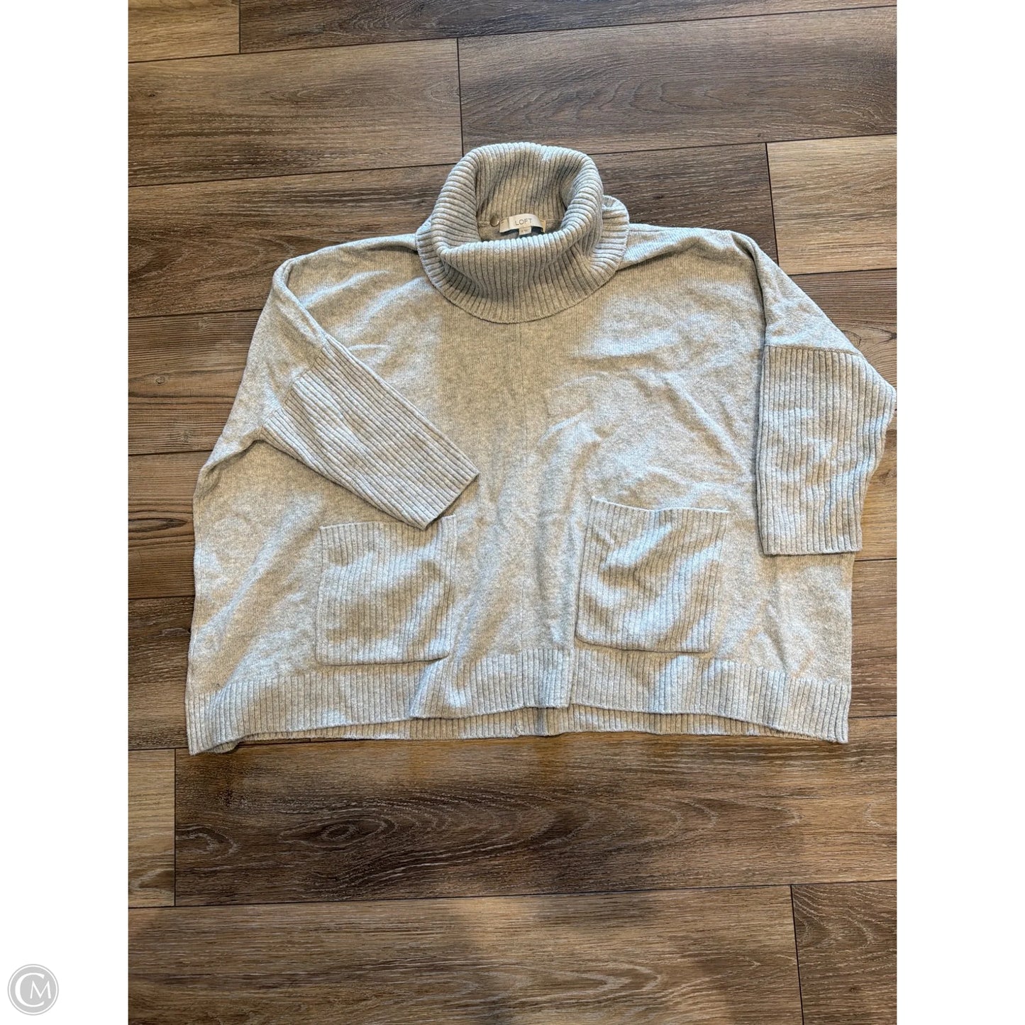 Sweater By Loft In Grey, Size: Xl