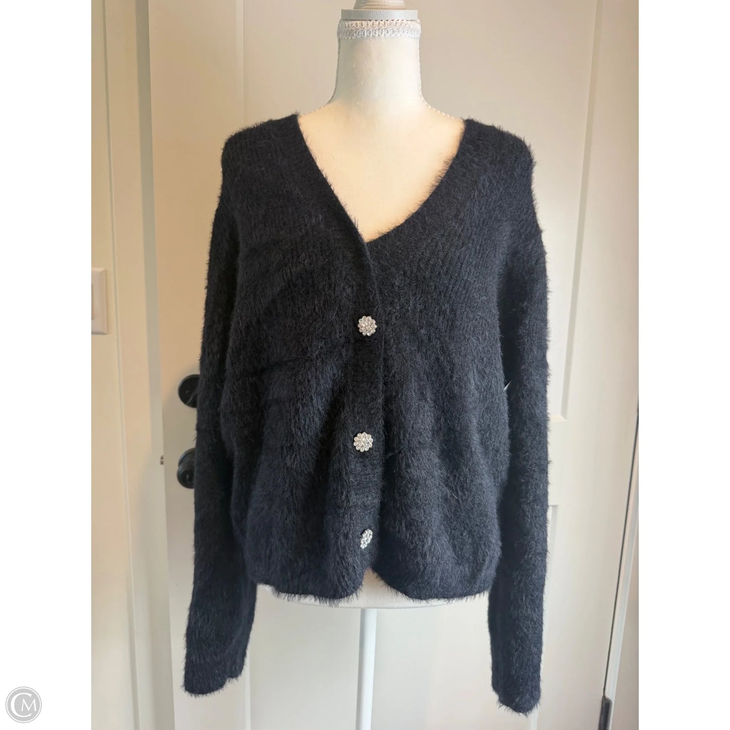 Sweater Cardigan By Marled In Black, Size: Xl