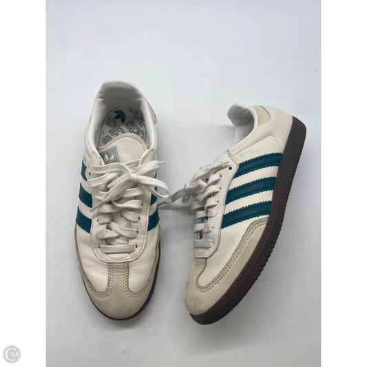 Shoes Sneakers By Adidas In Green & White, Size: 8
