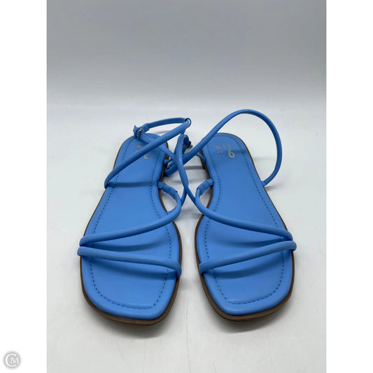 Sandals Flats By Mix No 6 In Blue, Size: 8.5