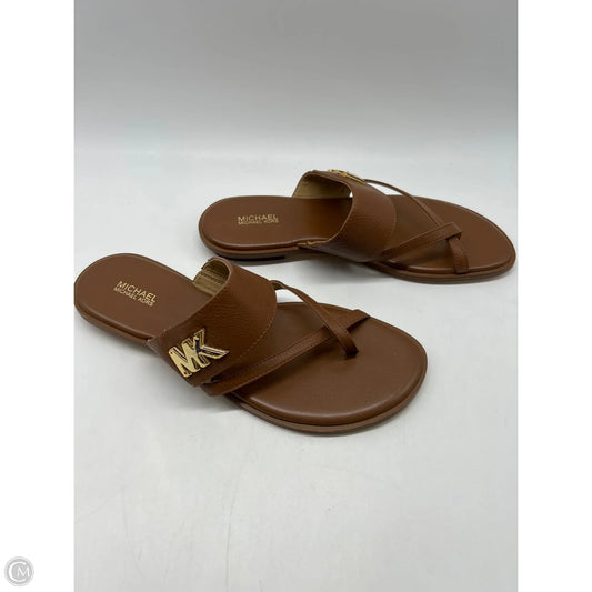 Sandals Flats By Michael By Michael Kors In Brown, Size: 9