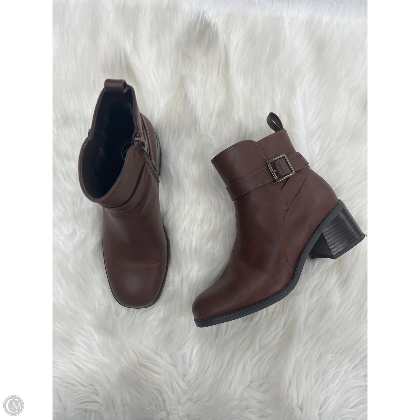 Boots Ankle Heels By Express In Tan, Size: 7