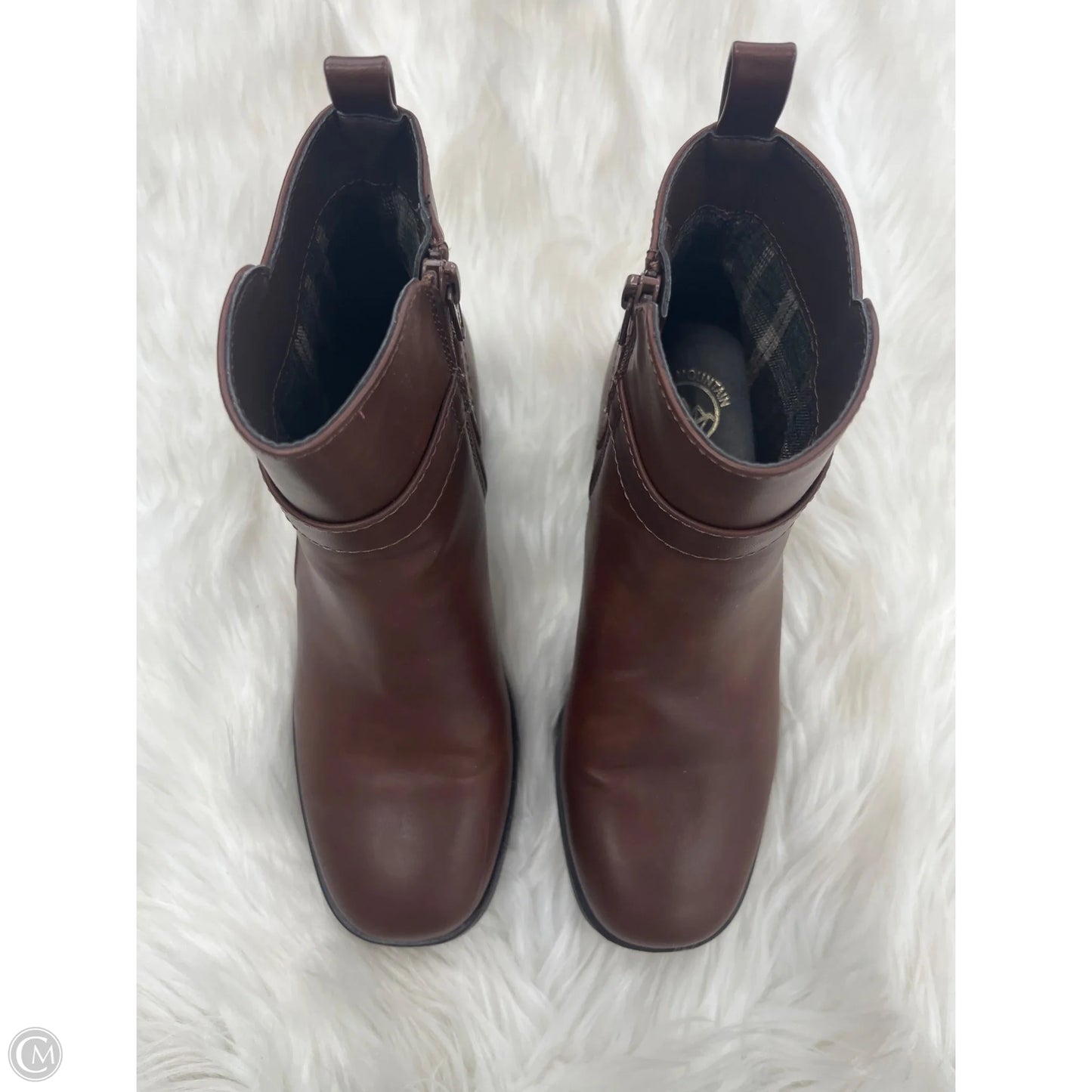 Boots Ankle Heels By Express In Tan, Size: 7
