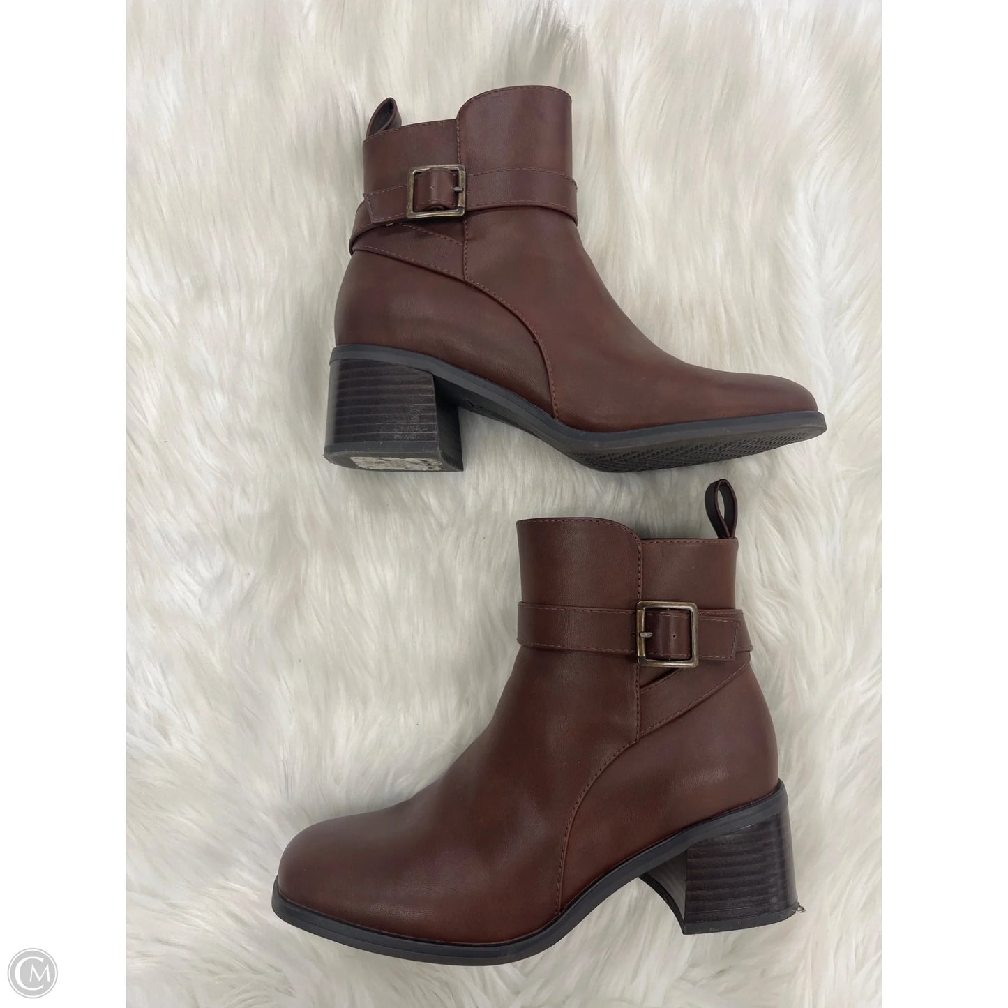 Boots Ankle Heels By Express In Tan, Size: 7
