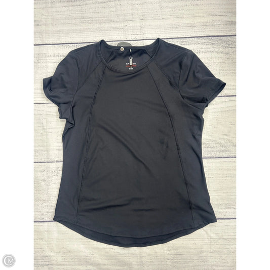 Athletic Top Short Sleeve By Spyder In Black, Size: L