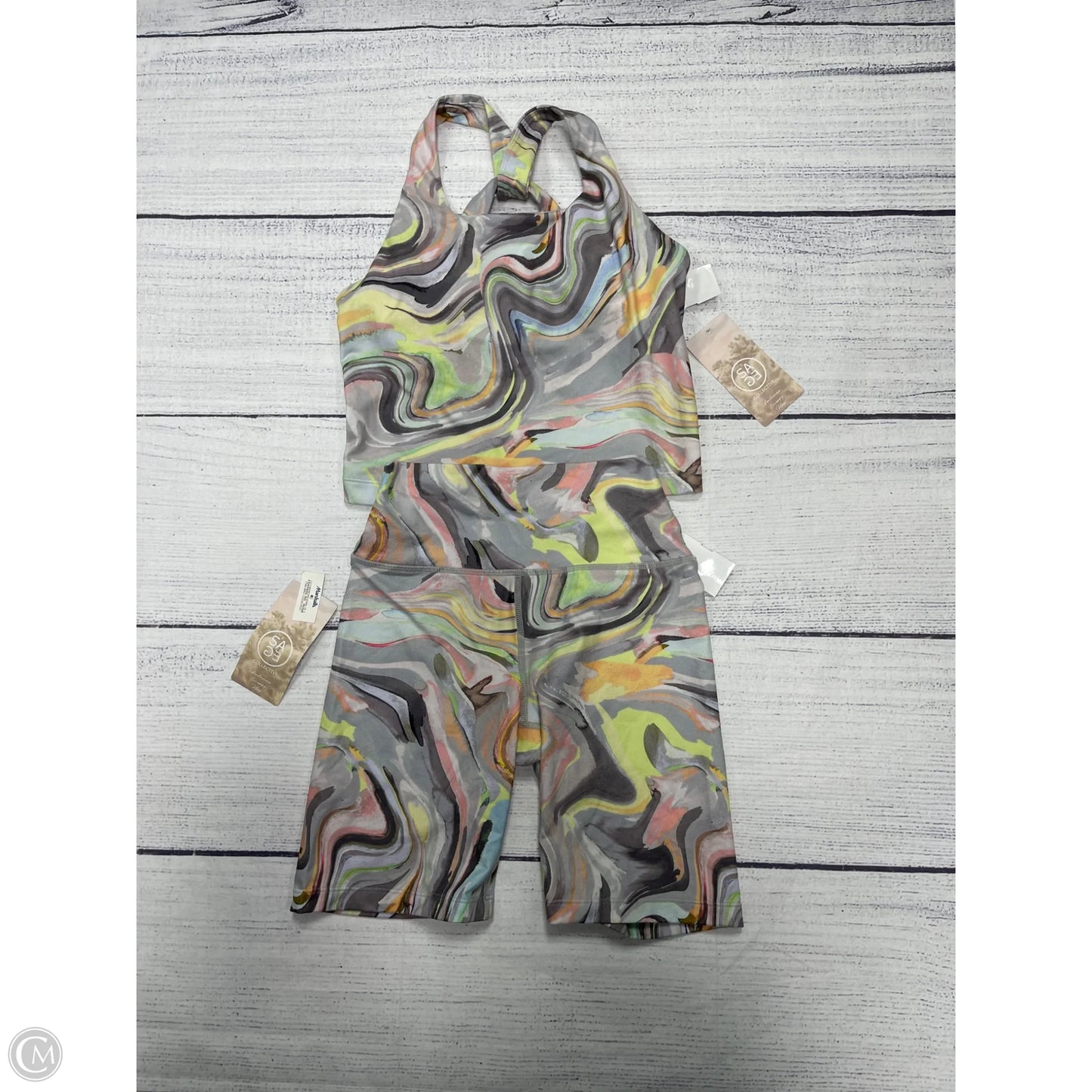 Athletic Shorts 2pc By Sage In Tie Dye Print, Size: Xs