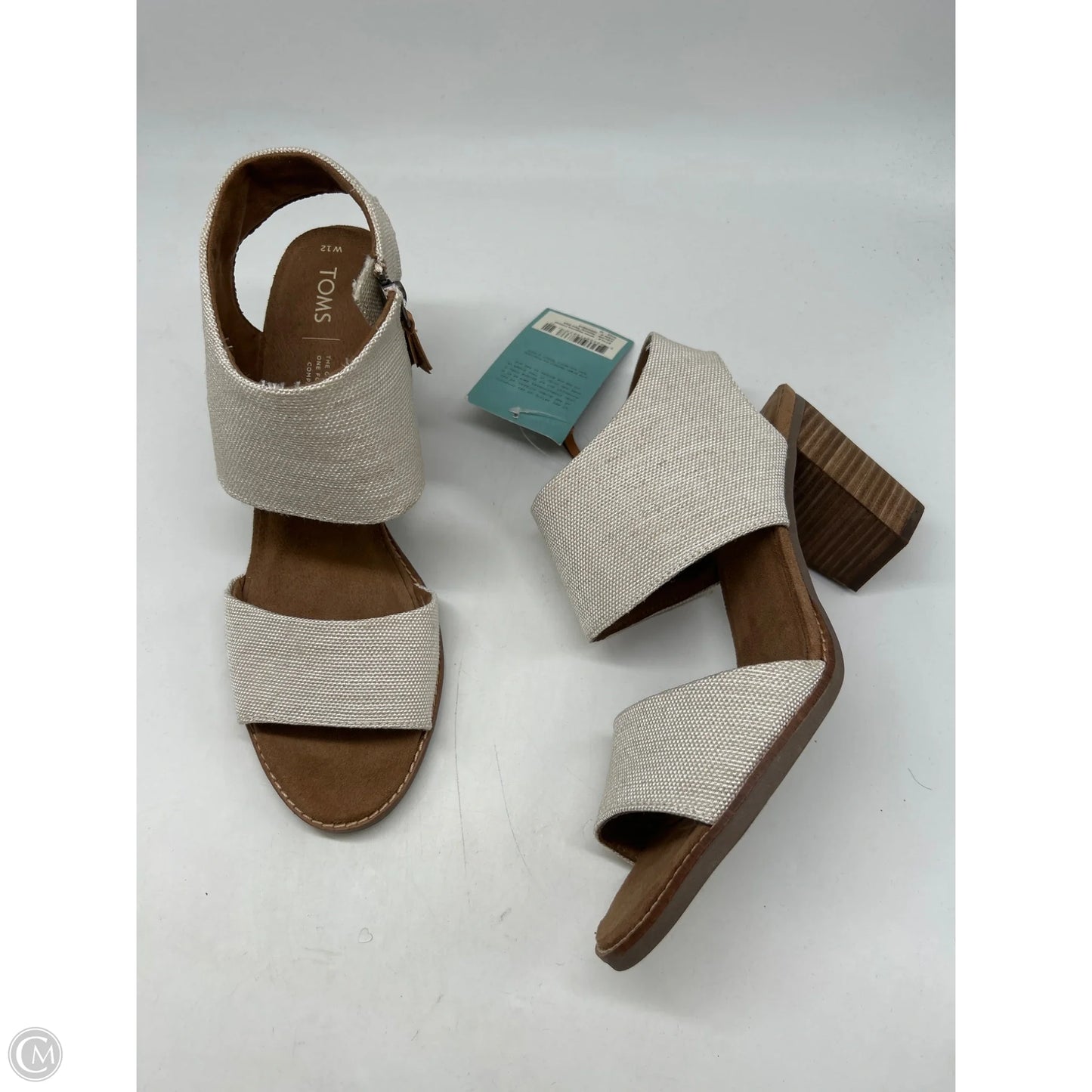 Sandals Heels Block By Toms In Grey, Size: 12