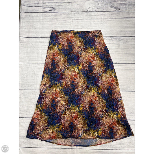 Skirt Midi By Time And Tru In Multi-colored, Size: M