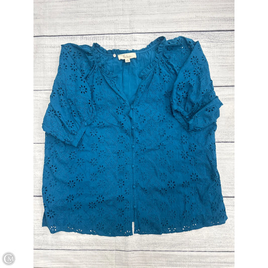 Top Short Sleeve By West Bound In Blue, Size: 1x