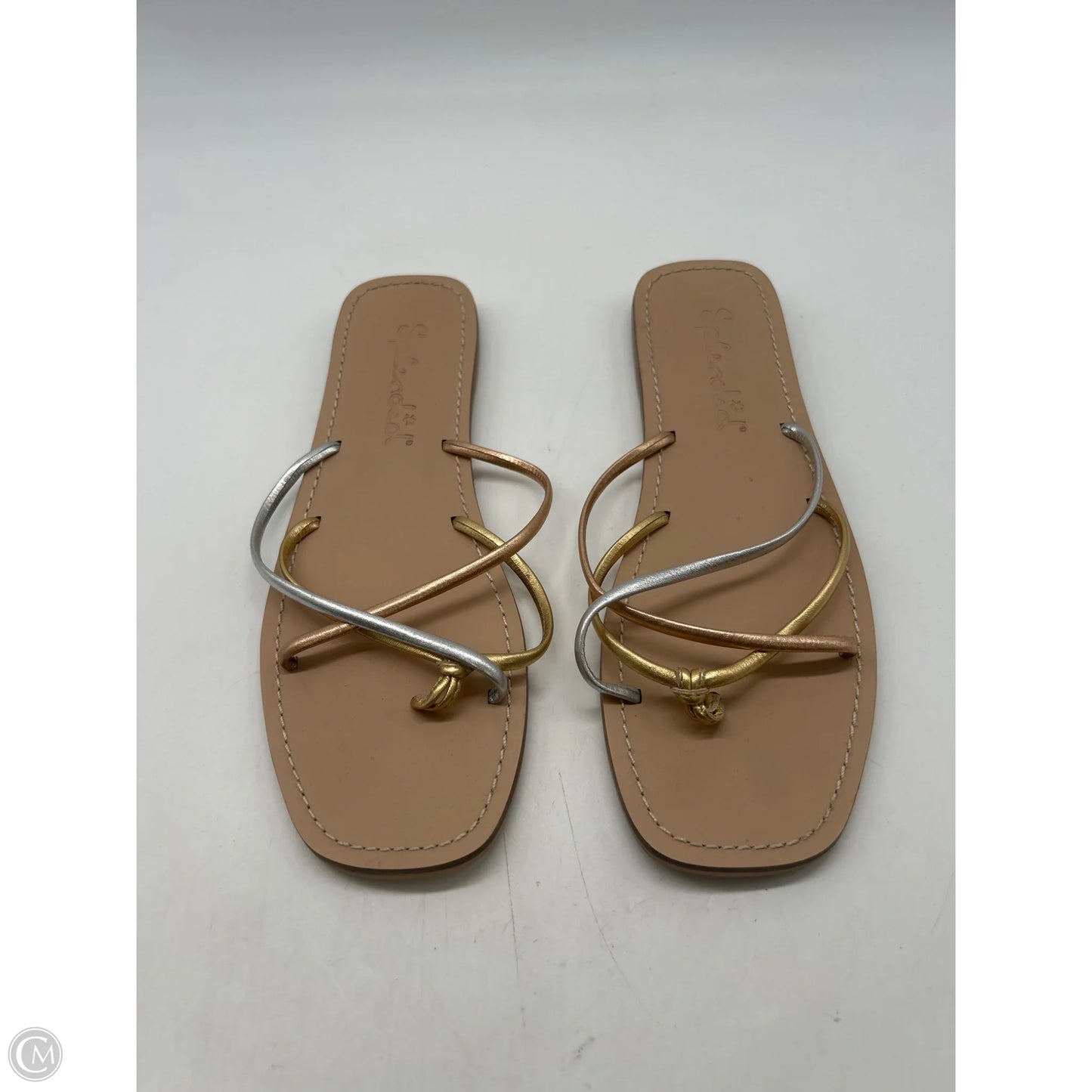 Sandals Flats By Splendid In Gold & Silver, Size: 6
