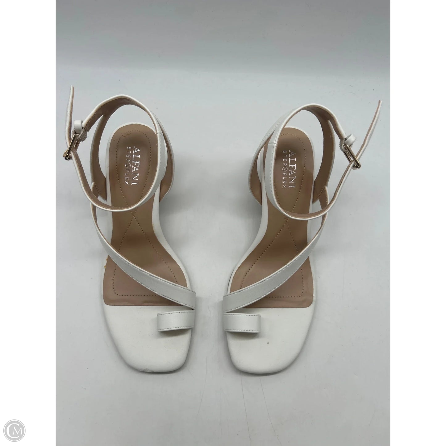 Sandals Heels Block By Alfani In Black & White, Size: 7.5