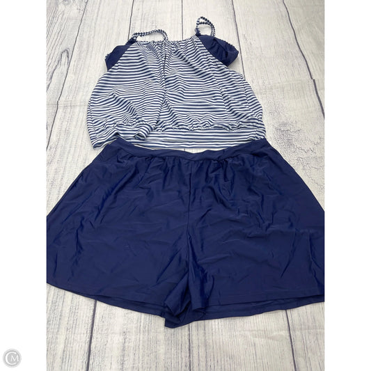 Swimsuit 2pc By Clothes Mentor In Blue, Size: 3x