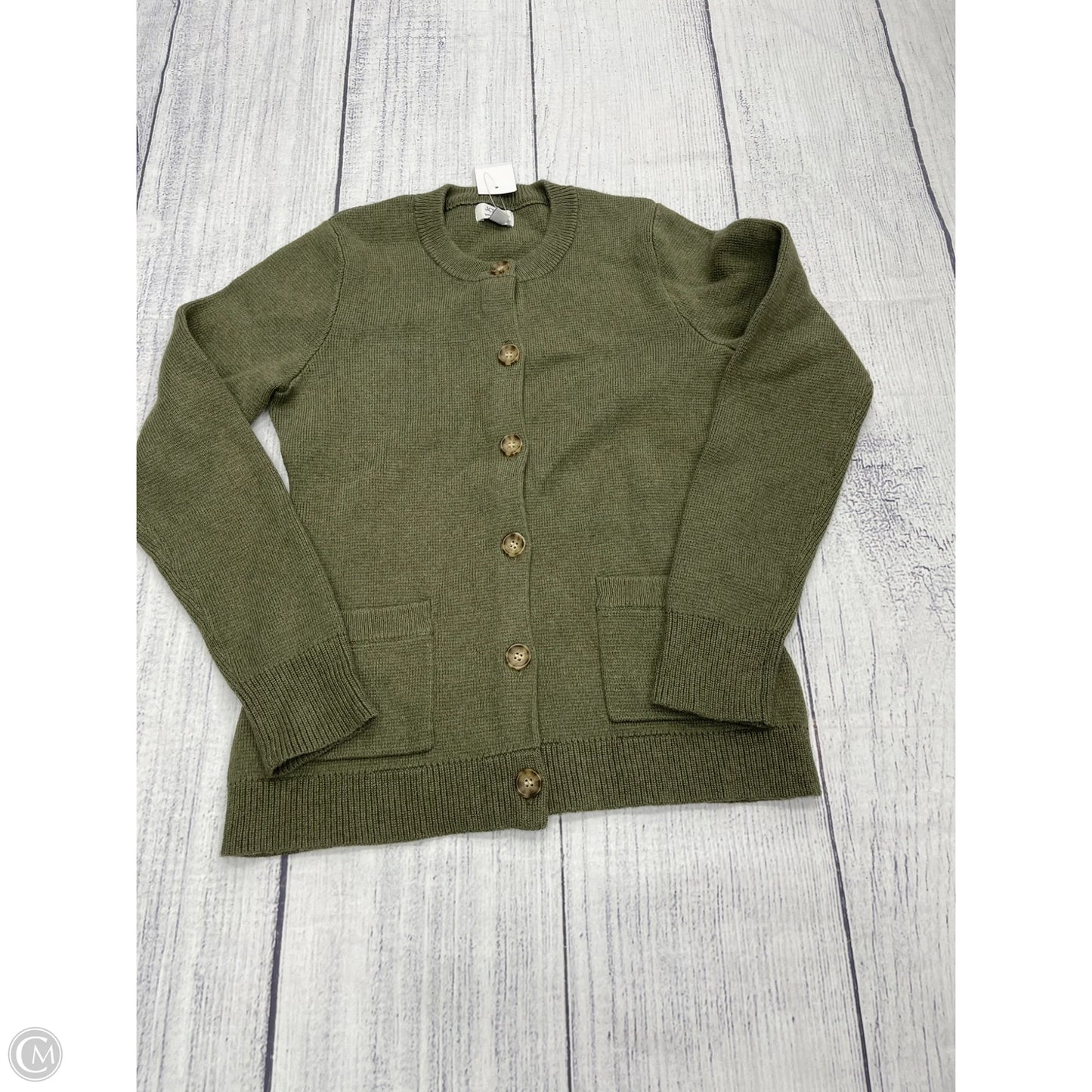 Sweater Cardigan By J. Crew In Green, Size: Xs