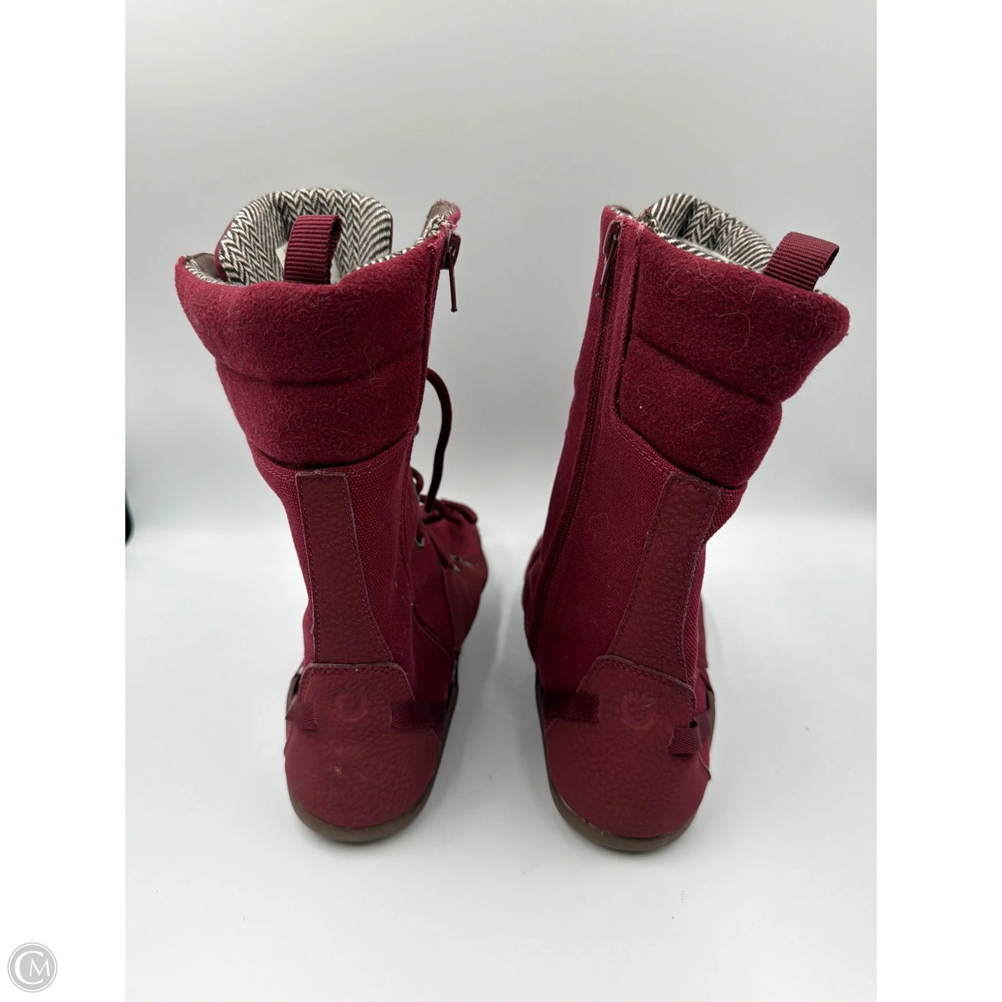 Boots Mid-calf Flats By Cmb In Red, Size: 8.5