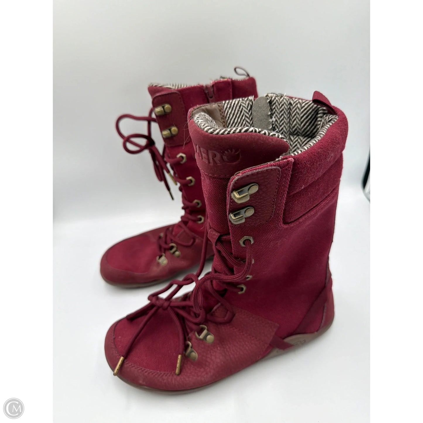Boots Mid-calf Flats By Cmb In Red, Size: 8.5