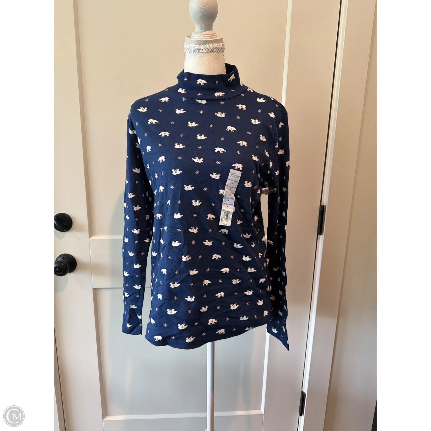 Top Long Sleeve By Croft And Barrow In Blue, Size: M