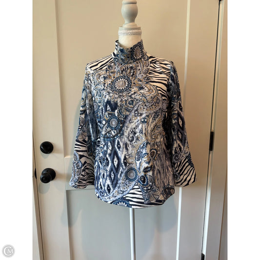 Top Long Sleeve By Chicos In Blue, Size: S