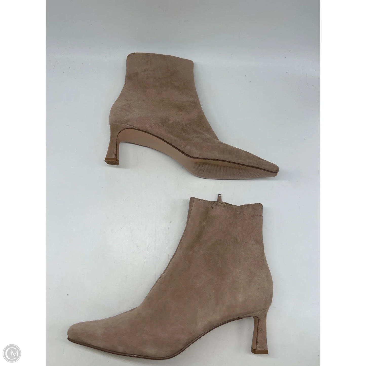 Boots Ankle Heels By Steve Madden In Tan, Size: 10