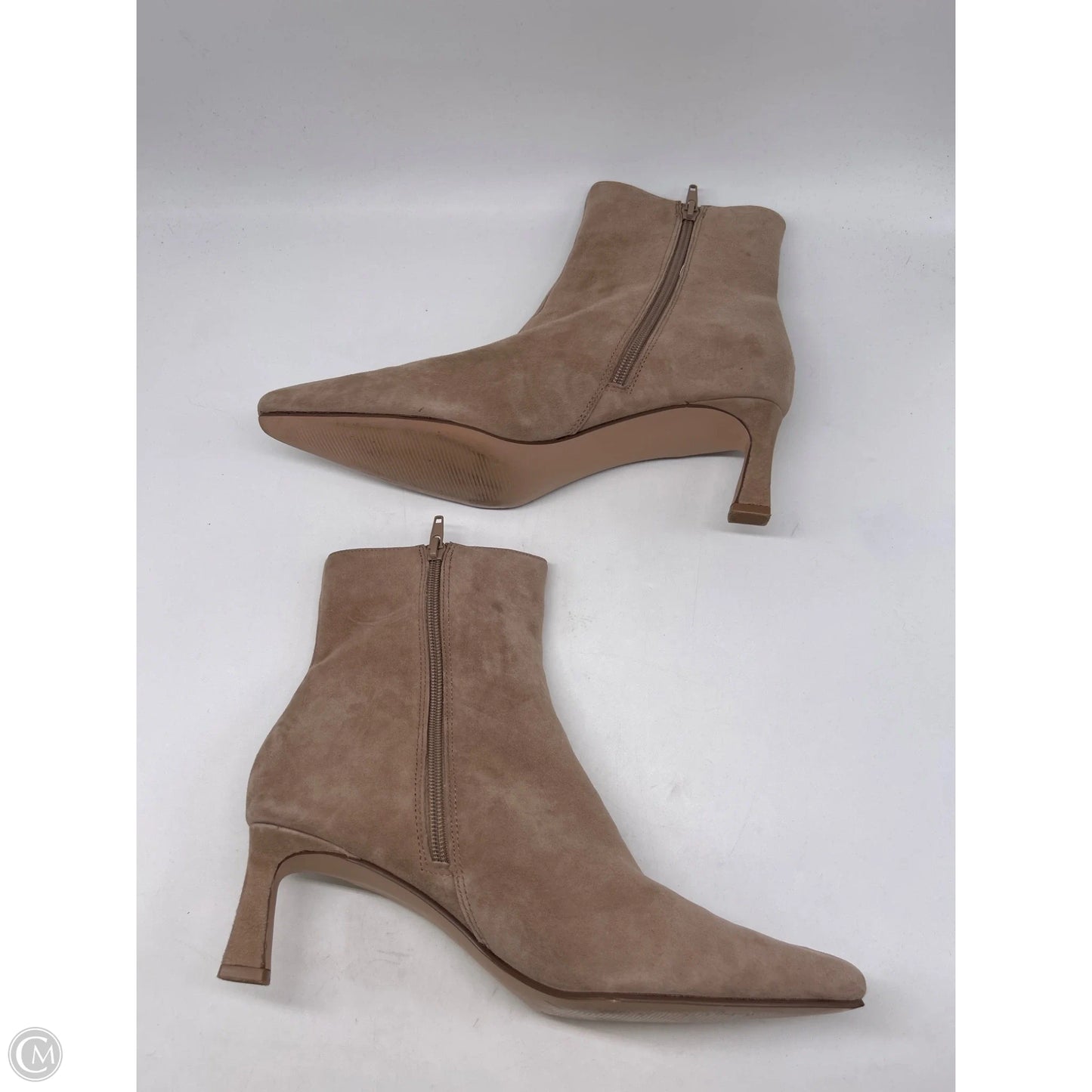 Boots Ankle Heels By Steve Madden In Tan, Size: 10
