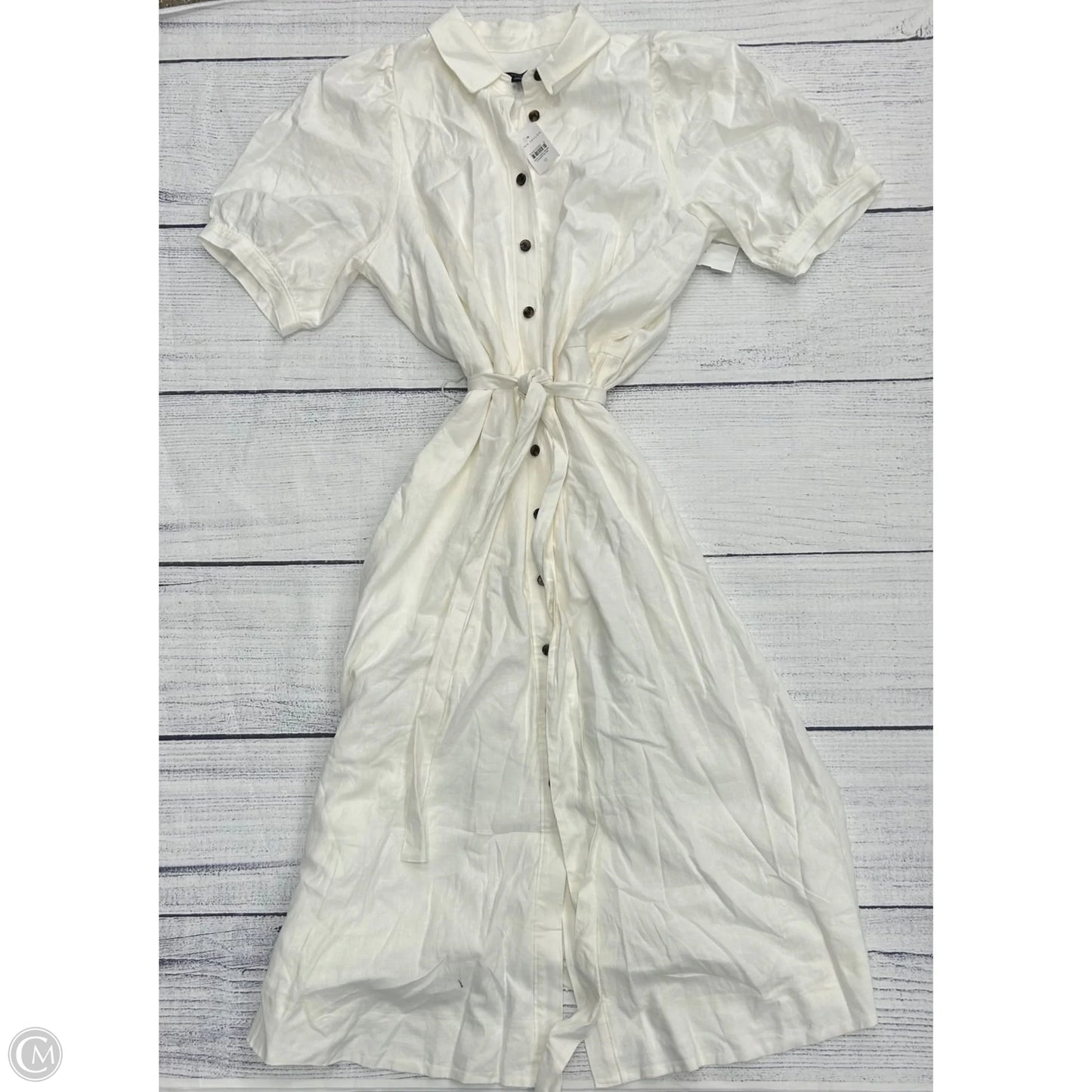 Dress Casual Maxi By Ann Taylor In White, Size: 12
