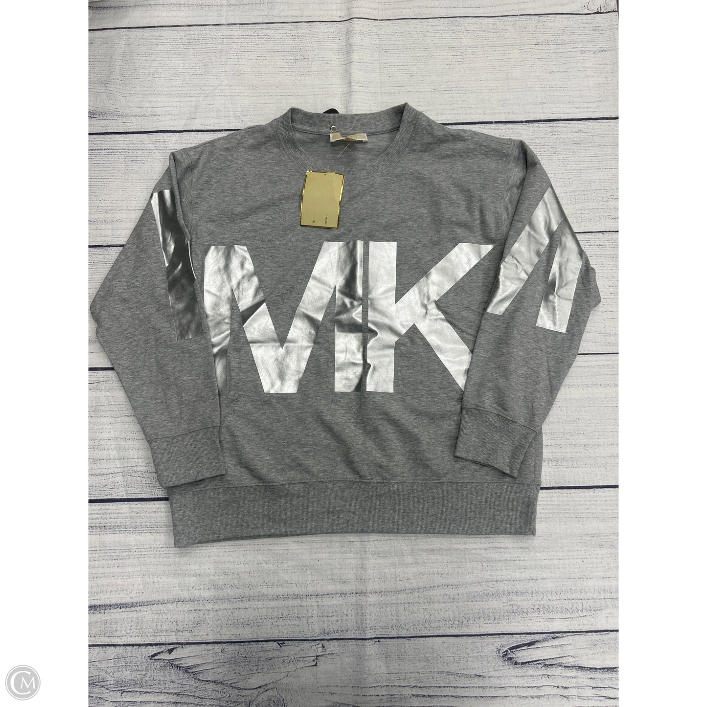 Top Long Sleeve By Michael By Michael Kors In Grey, Size: L