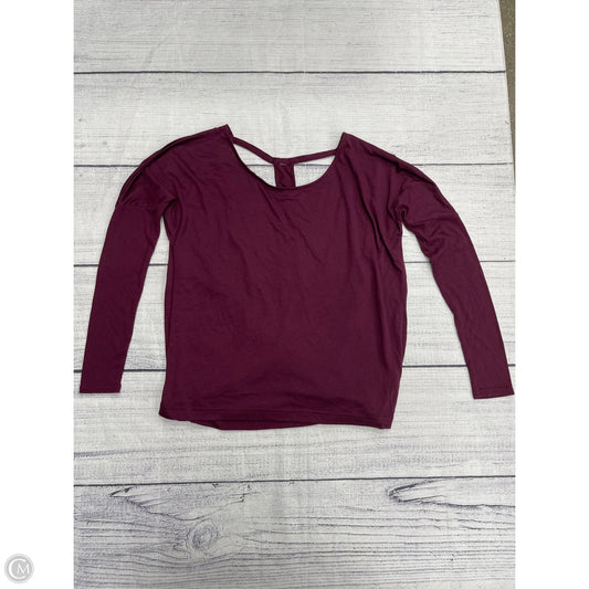 Athletic Top Long Sleeve Crewneck By Alo In Purple, Size: S