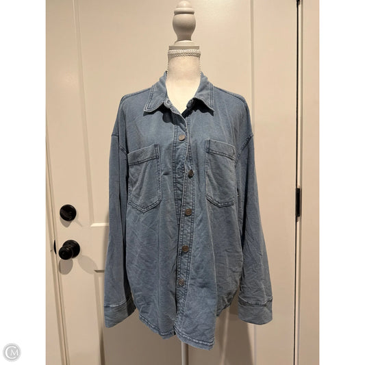 Top Long Sleeve By Jane And Delancey In Blue, Size: L