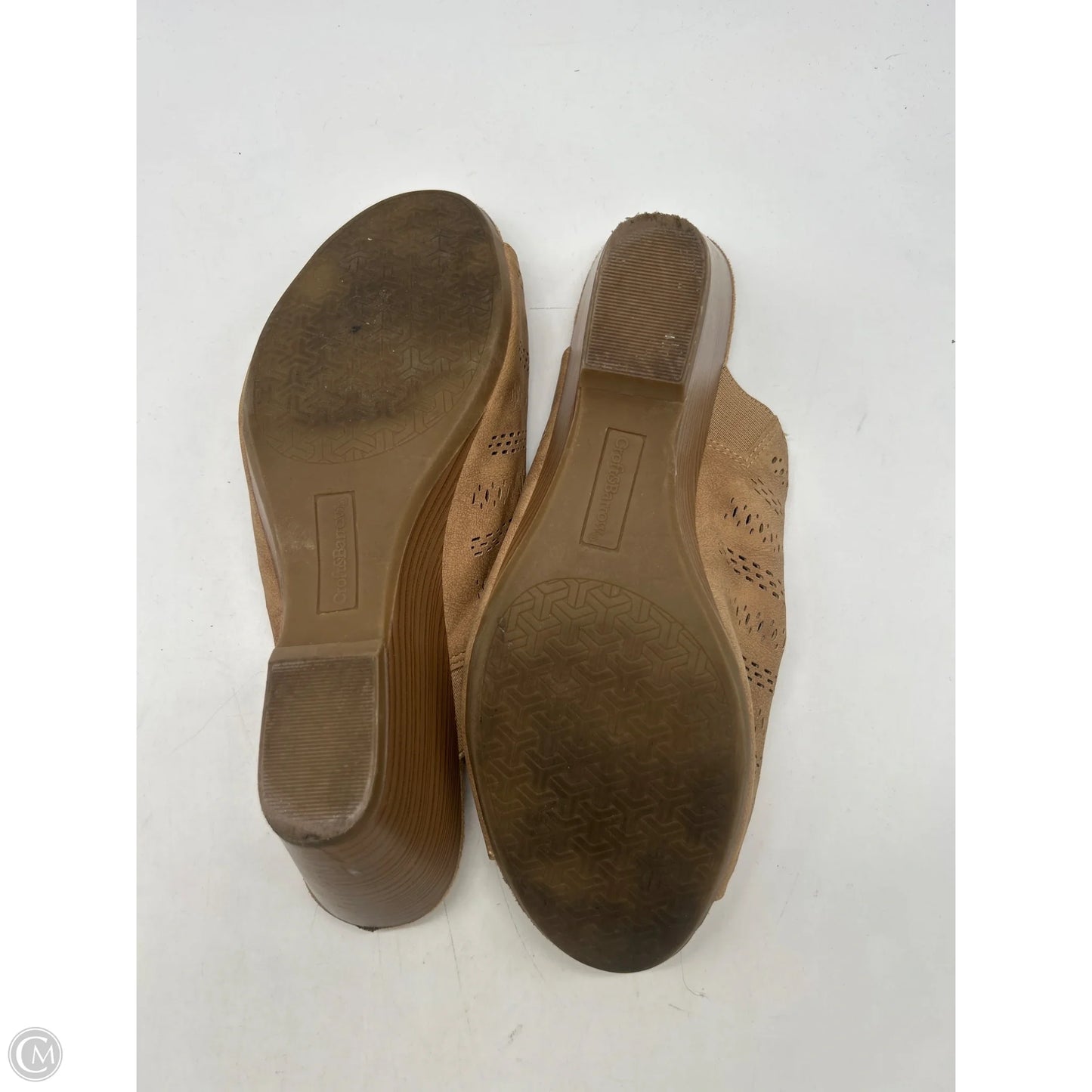 Sandals Heels Wedge By Croft And Barrow In Tan, Size: 9