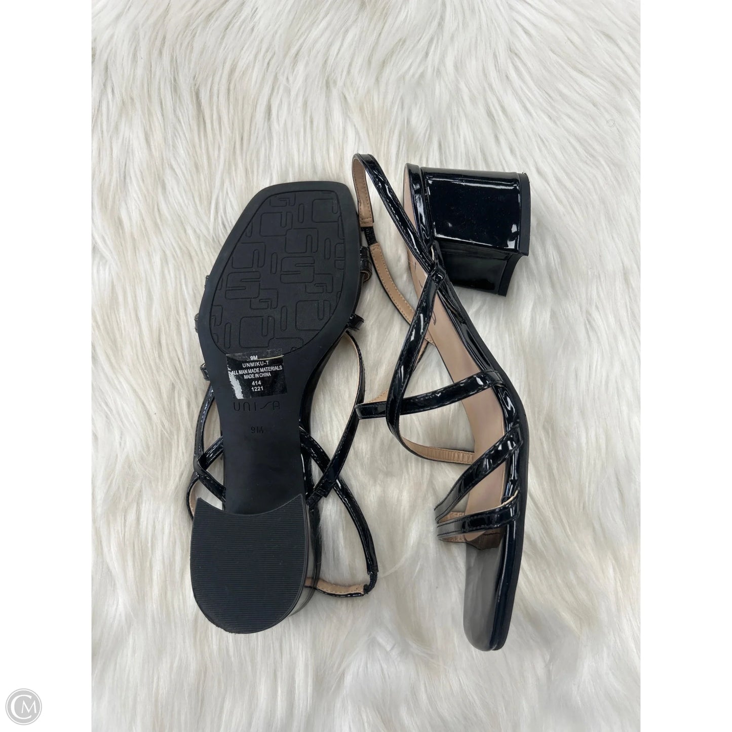 Sandals Heels Block By Unisa In Black, Size: 9
