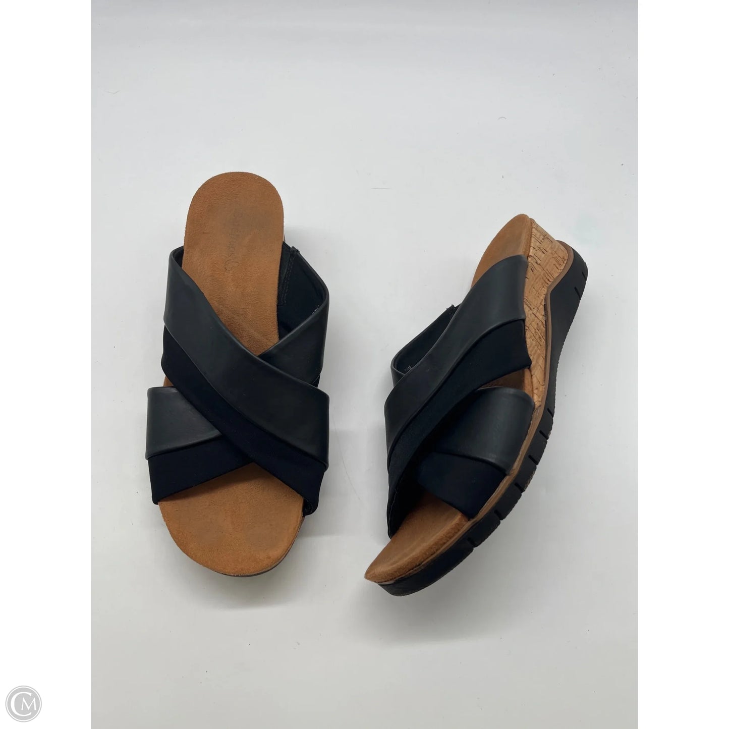 Sandals Heels Wedge By Bare Traps In Black, Size: 8.5