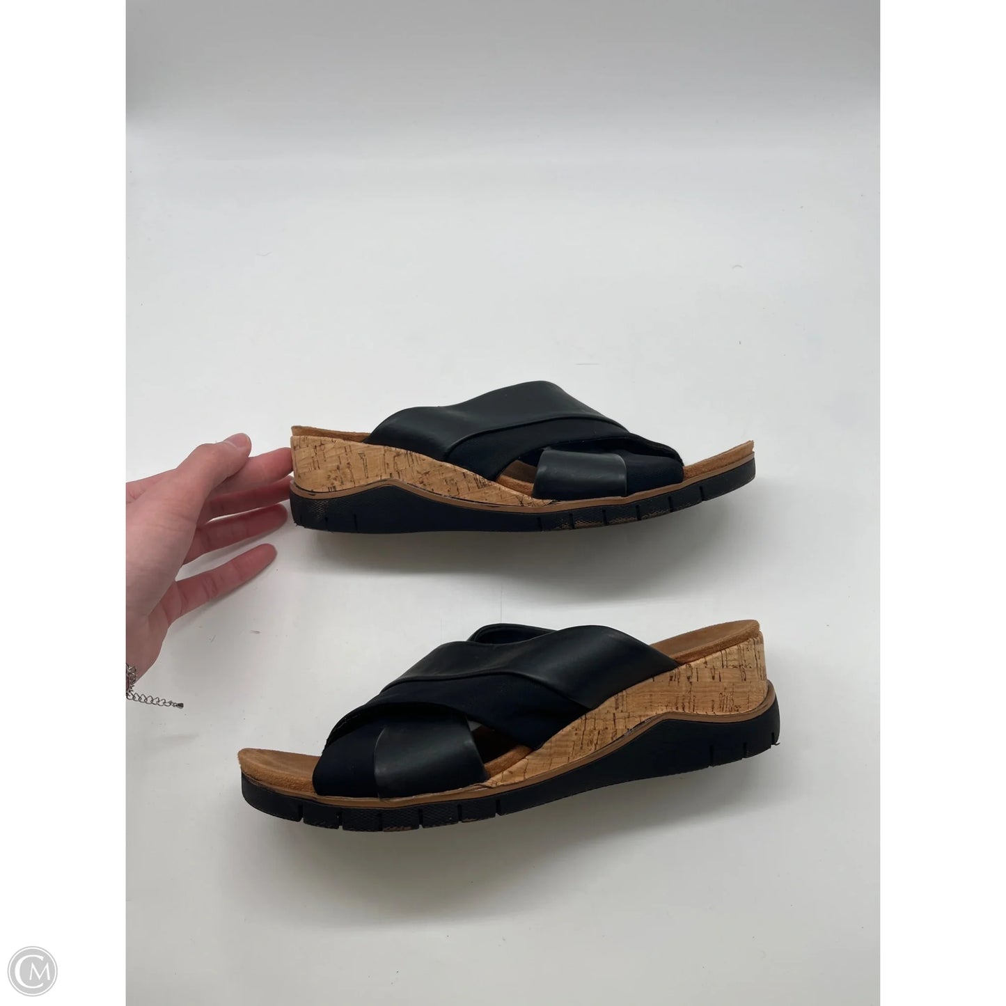 Sandals Heels Wedge By Bare Traps In Black, Size: 8.5