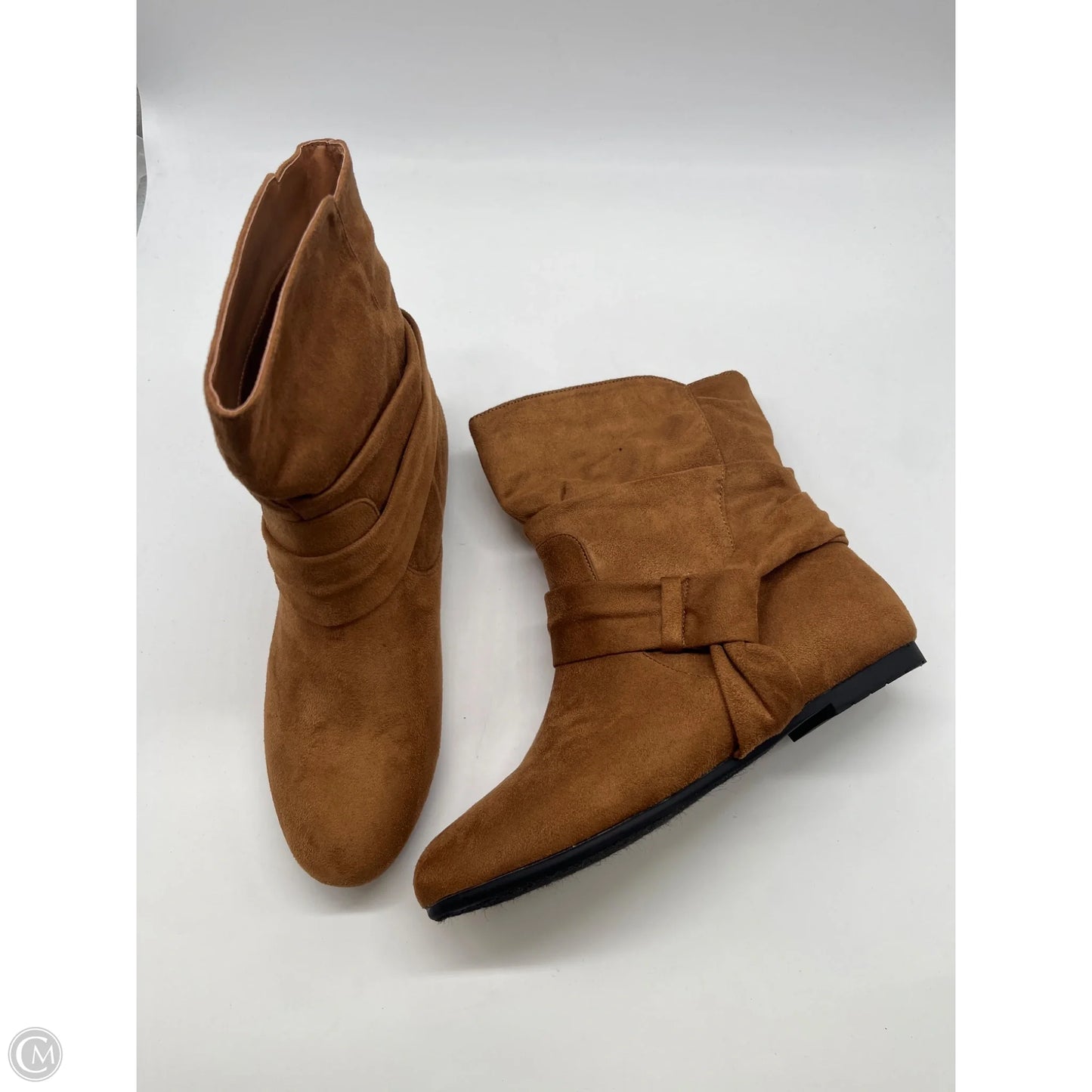 Boots Ankle Flats By Cmc In Brown, Size: 9.5