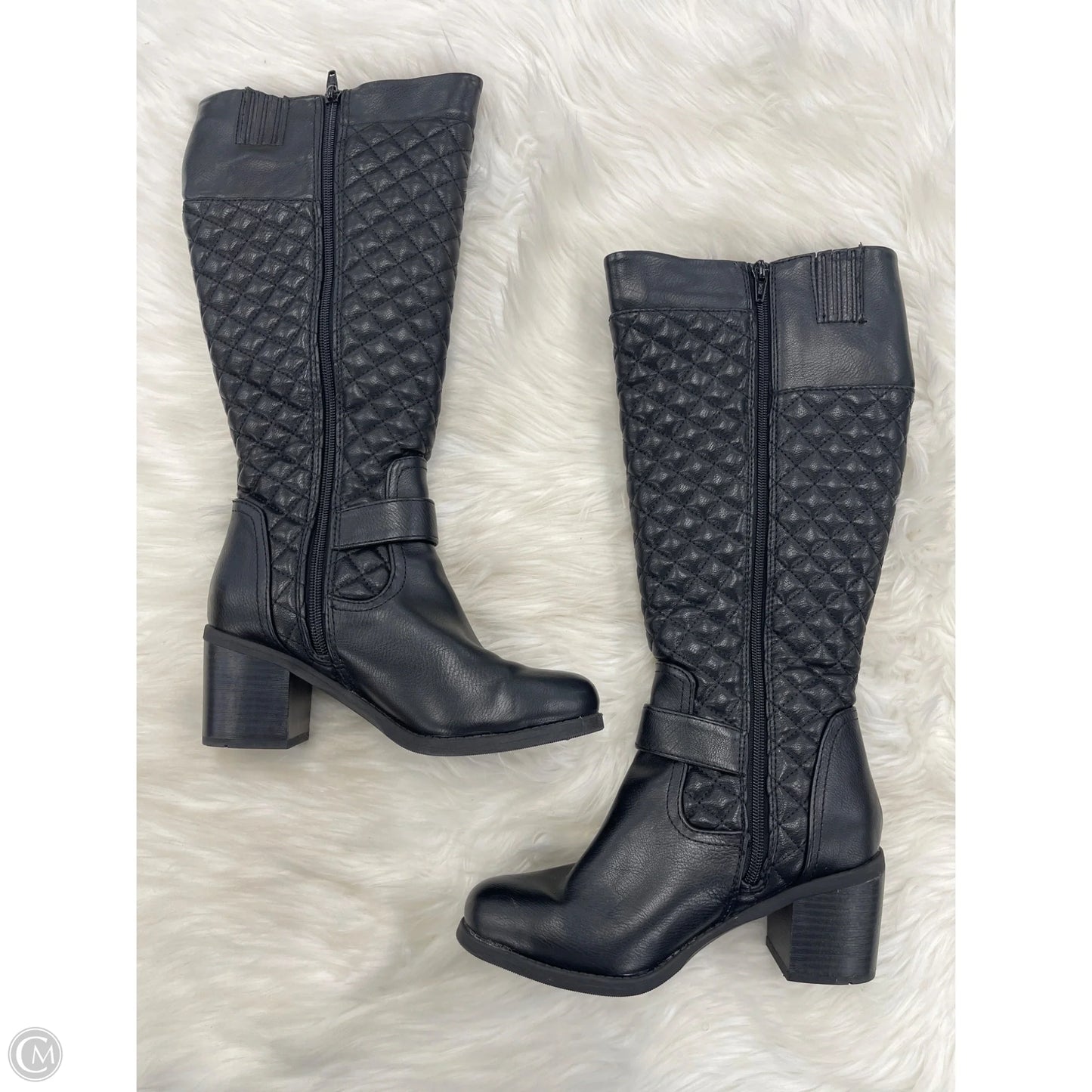 Boots Knee Heels By White Mountain In Black, Size: 6