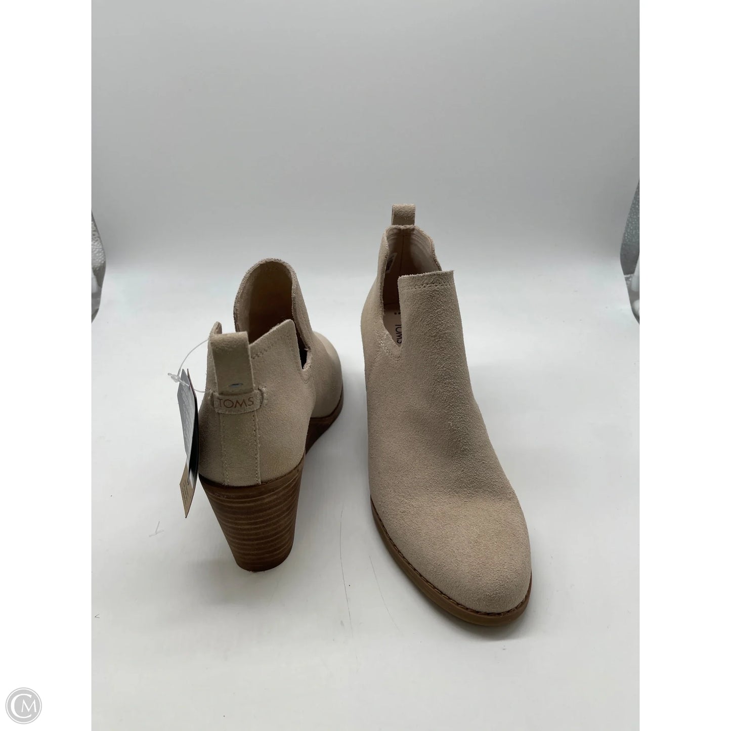 Boots Ankle Heels By Toms In Cream, Size: 9