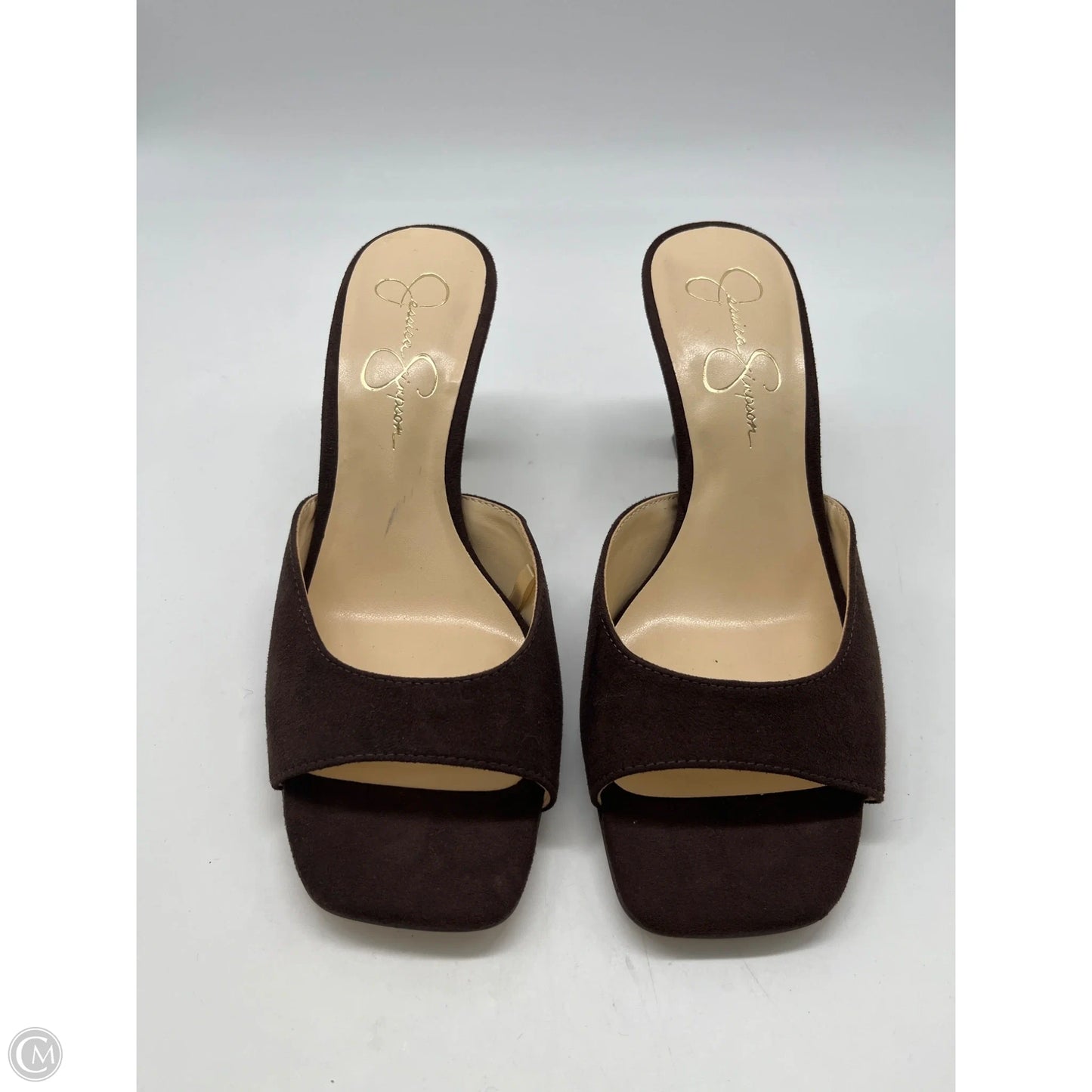 Sandals Heels Kitten By Jessica Simpson In Brown, Size: 7.5