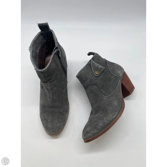 Boots Ankle Heels By Diba In Grey, Size: 7.5