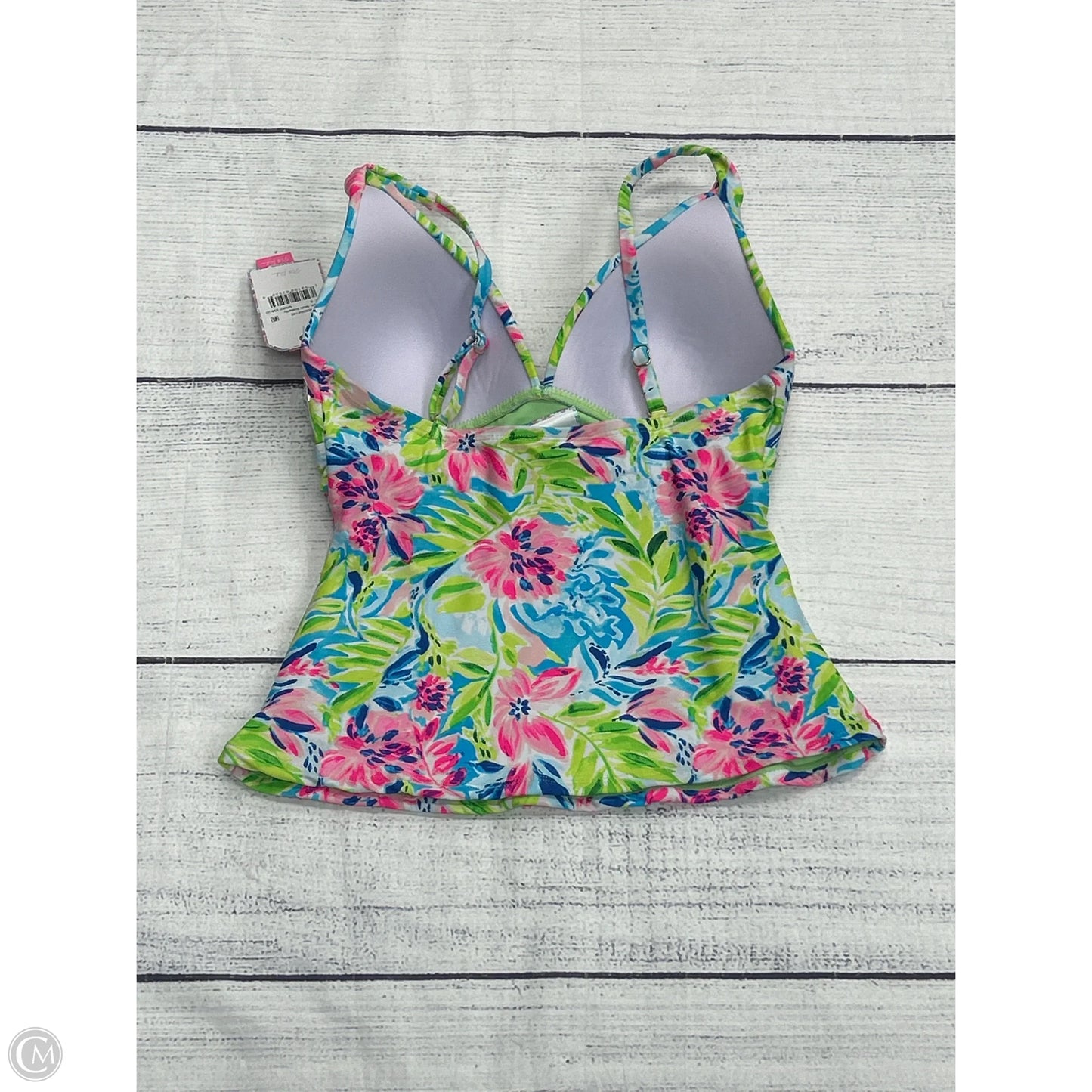 Swimsuit Top By Stella Parker In Tropical Print, Size: S