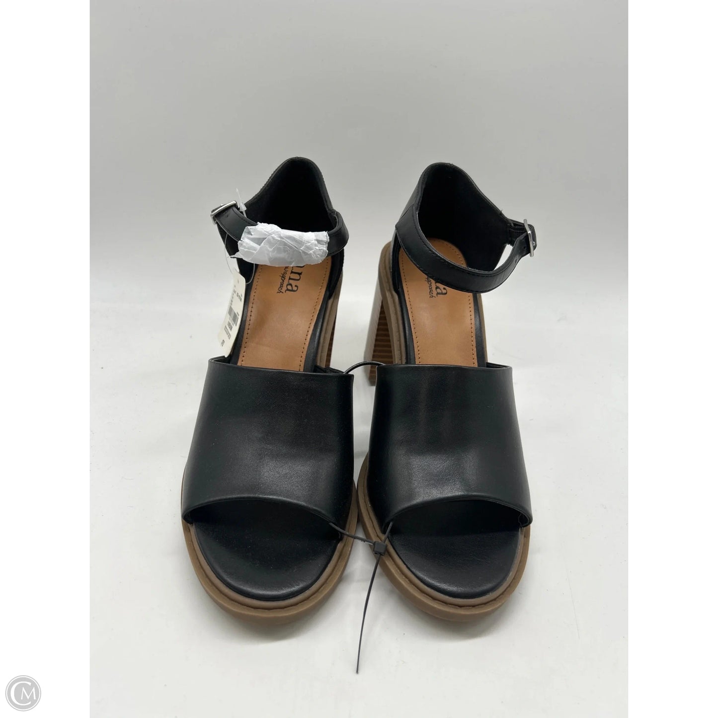 Sandals Heels Block By Ana In Black, Size: 9