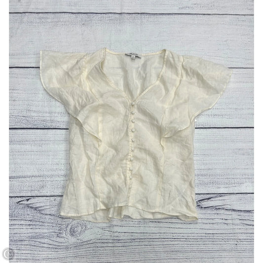 Top Short Sleeve By Madewell In Cream, Size: Xxs