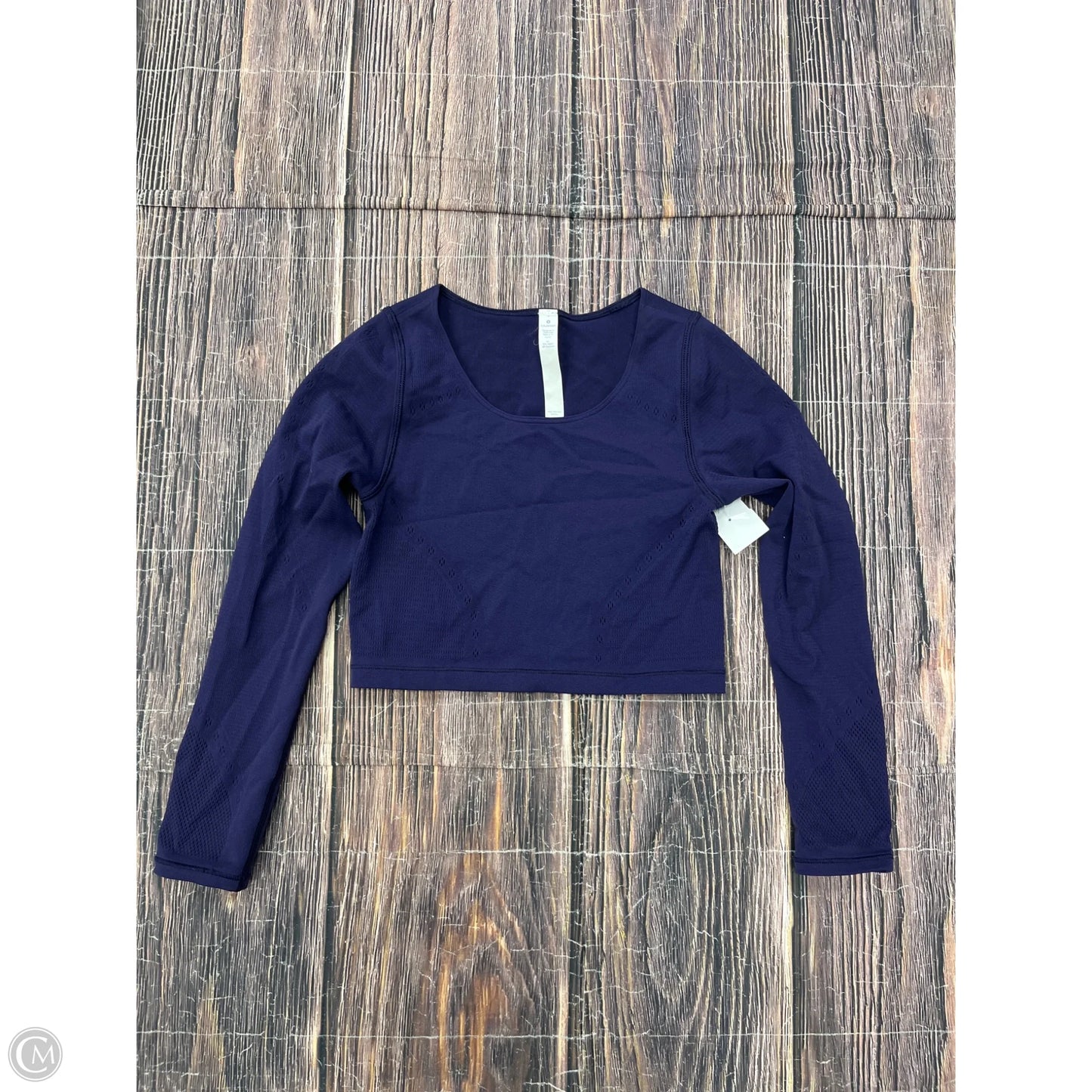 Athletic Top Long Sleeve Crewneck By Lululemon In Purple, Size: 4