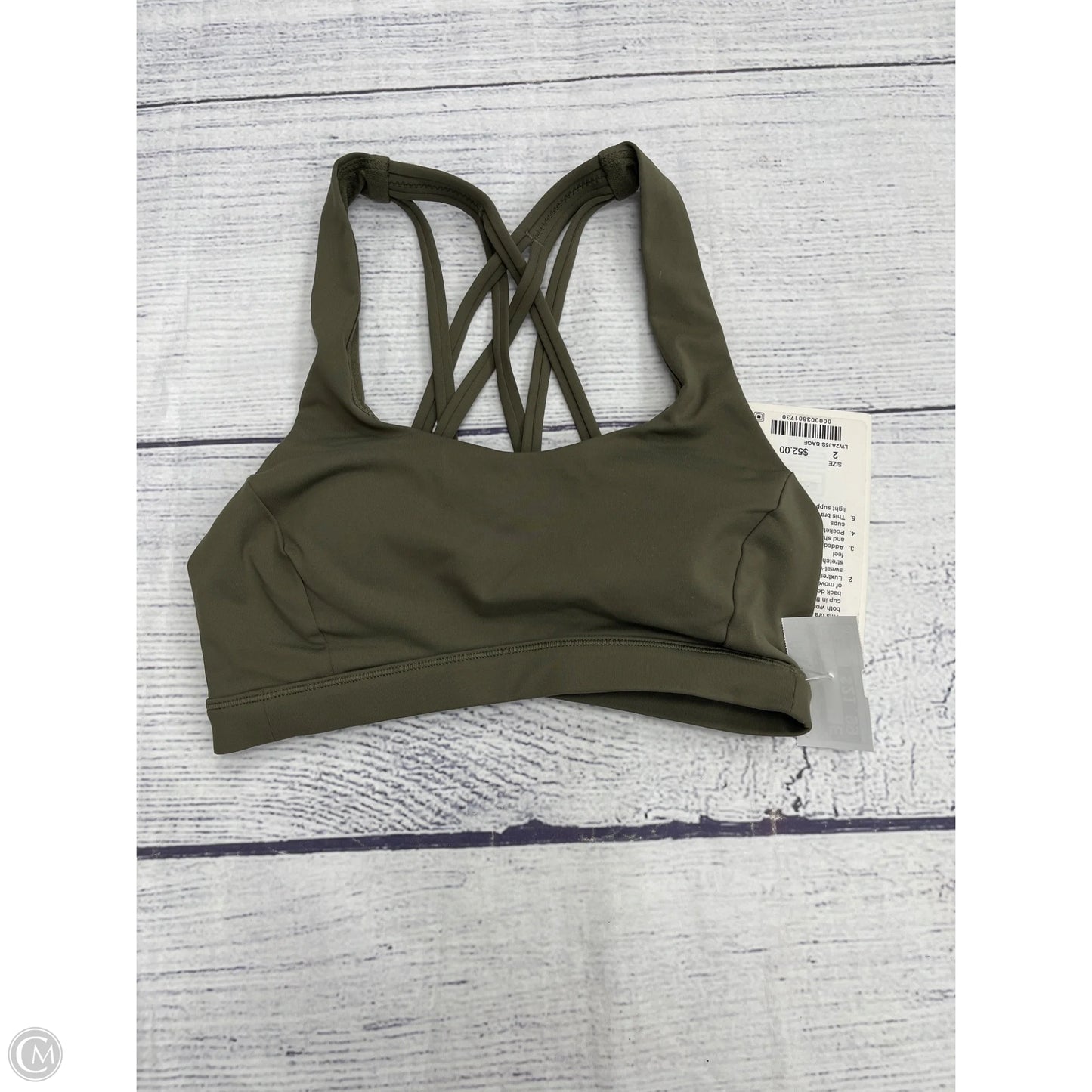 Athletic Bra By Lululemon In Green, Size: 2