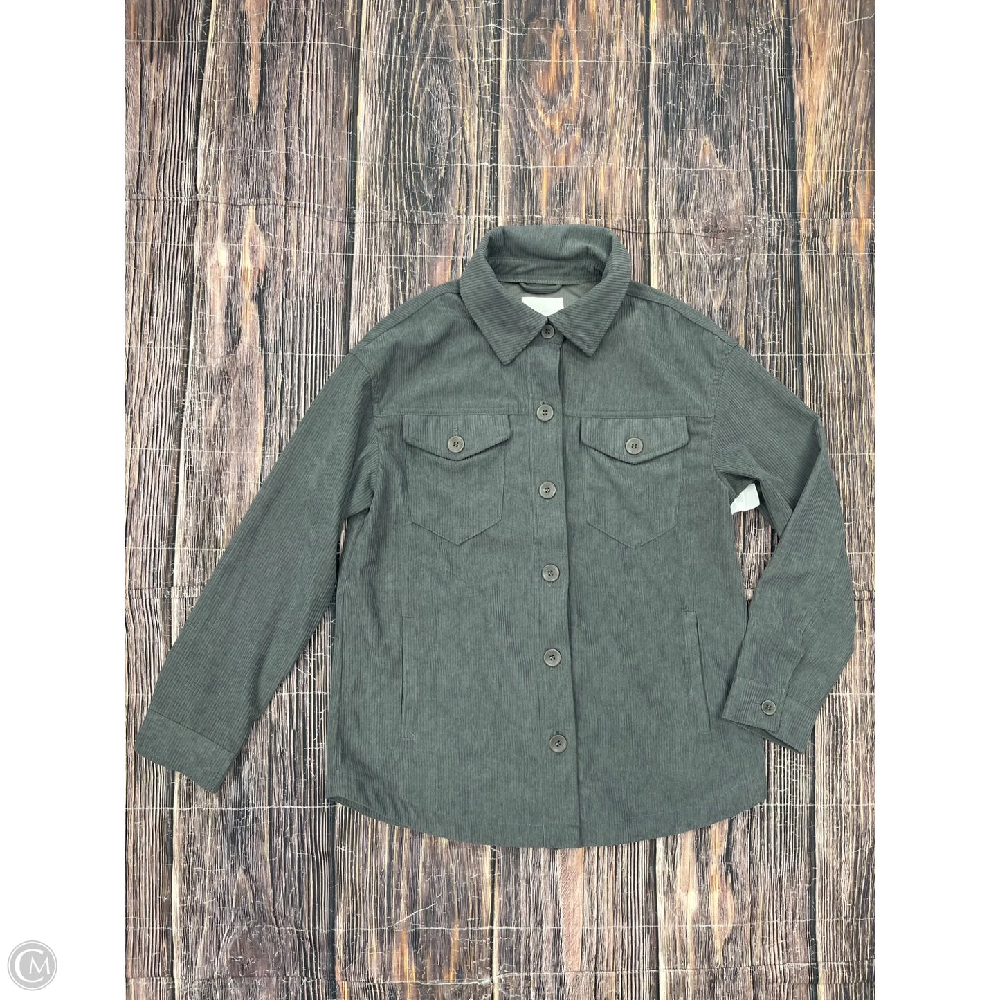 Top Long Sleeve By Avec Les Filles In Grey, Size: M