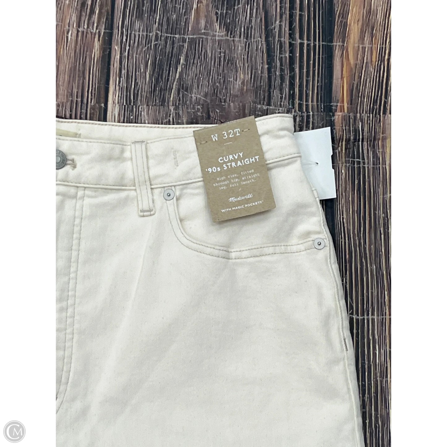 Jeans Straight By Madewell In Cream, Size: 14l